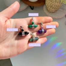 Load image into Gallery viewer, Crystal Double Point Pendant Sterling Silver