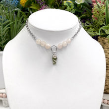 Load image into Gallery viewer, Moldavite & Rose Quartz Choker