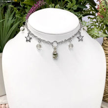 Load image into Gallery viewer, Moldavite & Clear Quartz Charmed Moon Choker