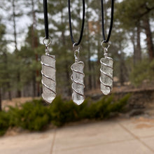 Load image into Gallery viewer, Clear Quartz Spiral Pendant