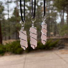 Load image into Gallery viewer, Rose Quartz Spiral Pendant