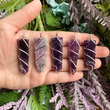 Load image into Gallery viewer, Amethyst Flat Spiral Pendant
