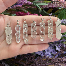 Load image into Gallery viewer, Clear Quartz Spiral Pendant