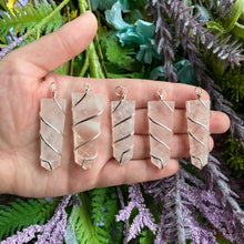 Load image into Gallery viewer, Rose Quartz Flat Spiral Pendant