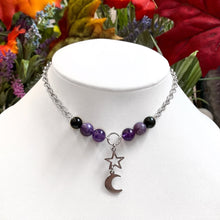 Load image into Gallery viewer, Crystal Moon &amp; Star Choker
