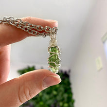 Load image into Gallery viewer, Moldavite Pendant Sterling Silver
