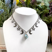 Load image into Gallery viewer, Larimar Charmed Moon Choker

