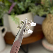 Load image into Gallery viewer, Dainty Moldavite Faceted Stud Earrings
