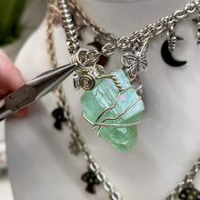 Load image into Gallery viewer, Green Calcite Charmed Garden Choker
