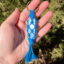 Load image into Gallery viewer, Satin Spar Selenite Macrame Keychain
