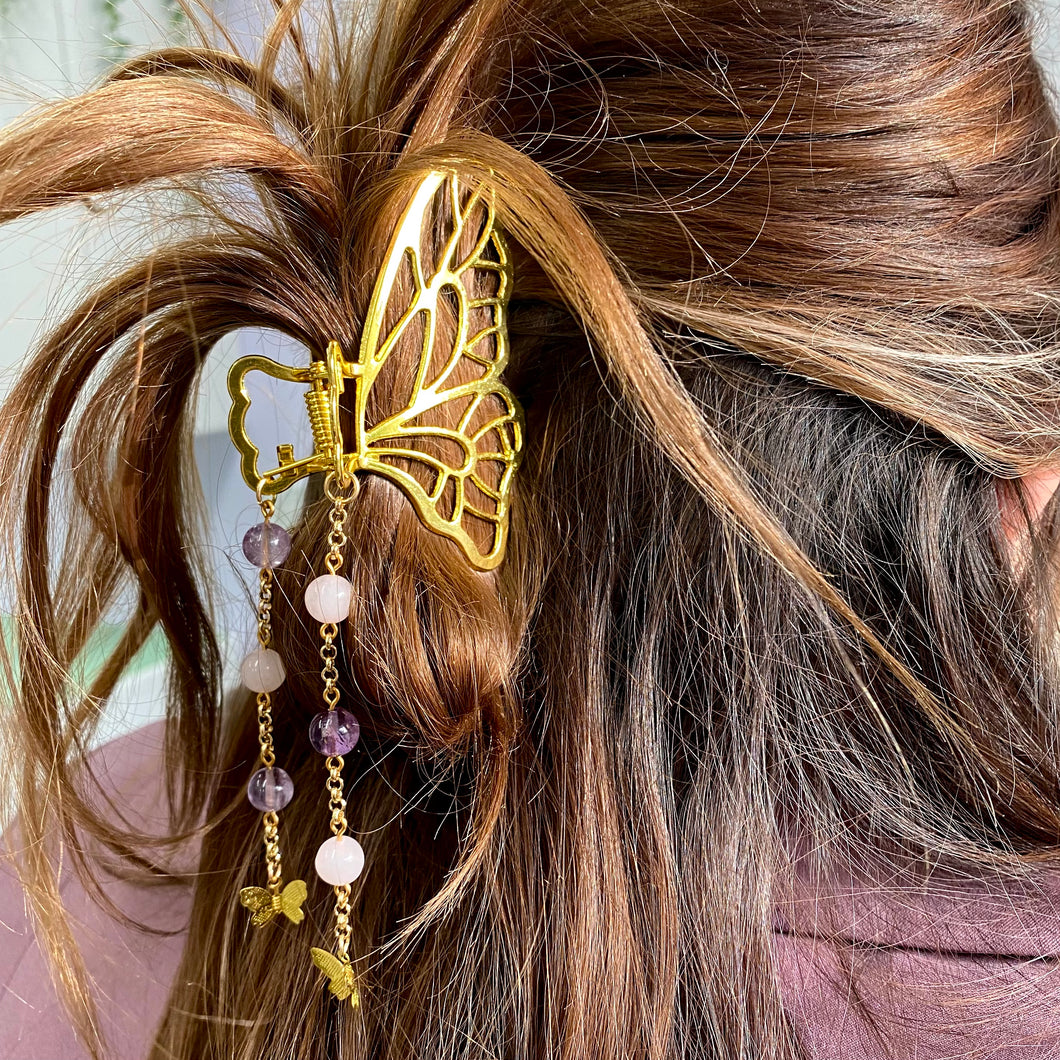 Gold Forest Fairy Claw Clip