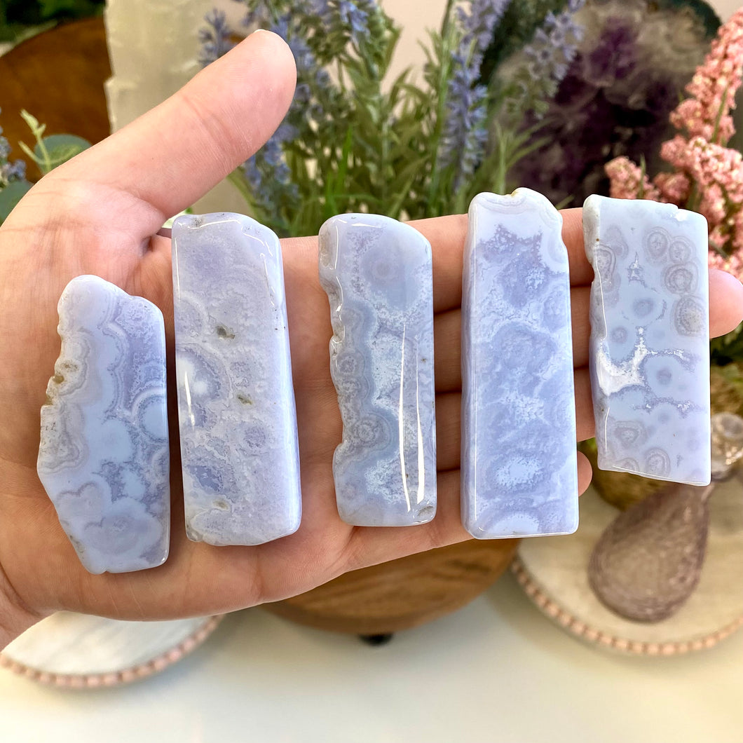 Blue Lace Agate Chalcedony Slab