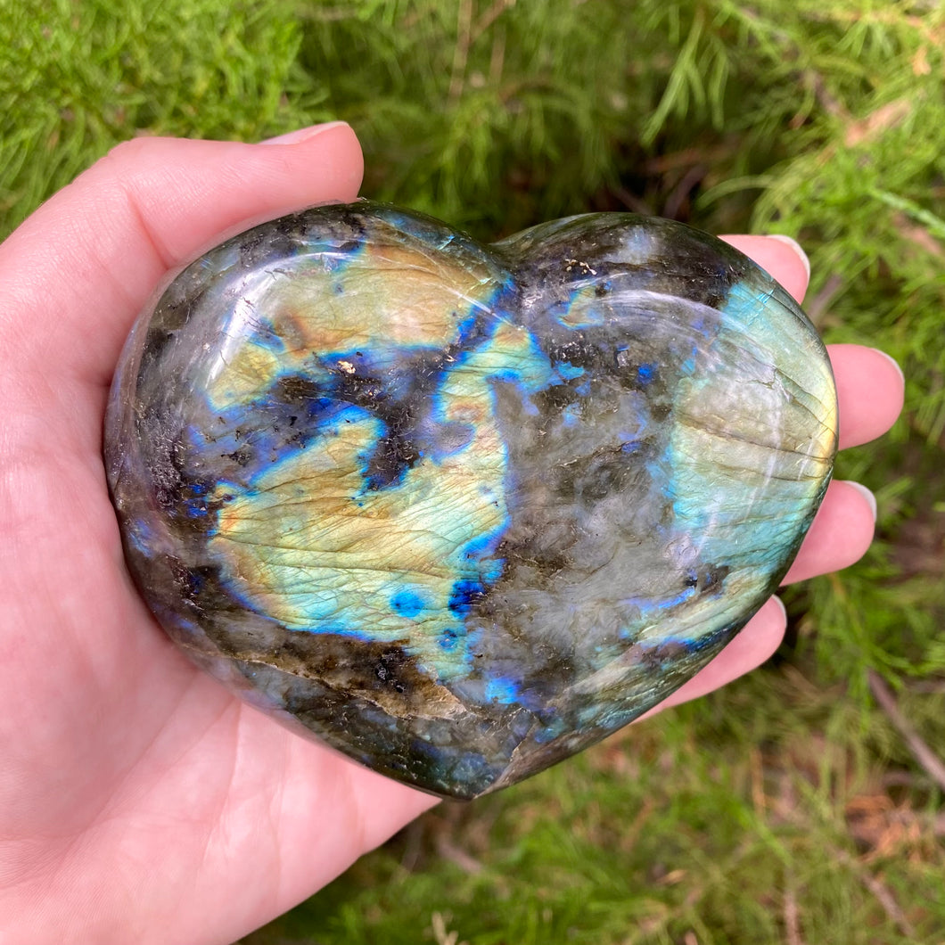 Labradorite Heart