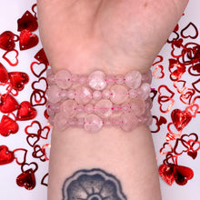 Load image into Gallery viewer, Rose Quartz Heart Bracelet
