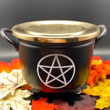 Load image into Gallery viewer, Pentagram Incense &amp; Herb Cauldron

