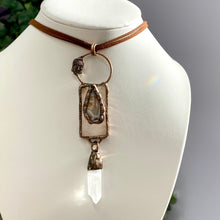 Load image into Gallery viewer, Copper Quartz &amp; Geode Pendant (A)
