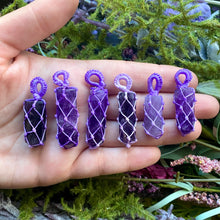 Load image into Gallery viewer, Amethyst Macrame Pendant
