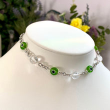 Load image into Gallery viewer, Evil Eye &amp; Clear Quartz Choker
