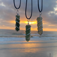 Load image into Gallery viewer, Green Aventurine Spiral Pendant
