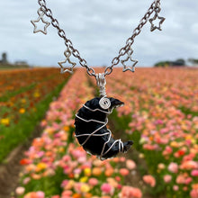 Load image into Gallery viewer, Obsidian Charmed Moon Choker
