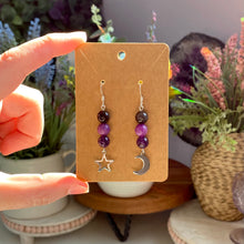 Load image into Gallery viewer, Crystal Moon &amp; Star Earrings
