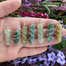Load image into Gallery viewer, Green Aventurine Spiral Pendant
