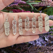 Load image into Gallery viewer, Clear Quartz Spiral Pendant
